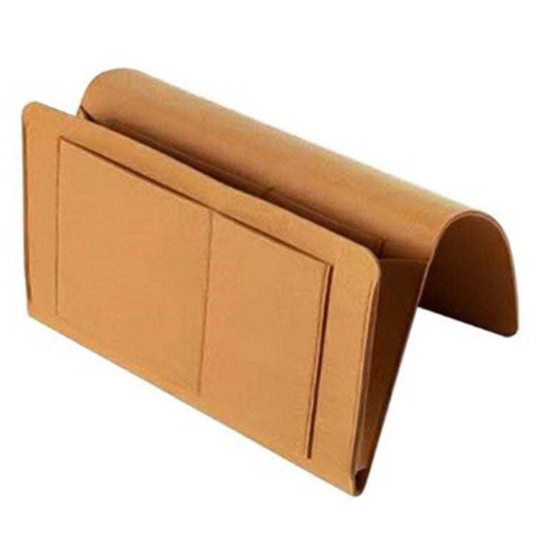 B05006 Felt Storage Bag Bedside Hanging Bag Sofa Bed Side Debris Storage Bag(Khaki)