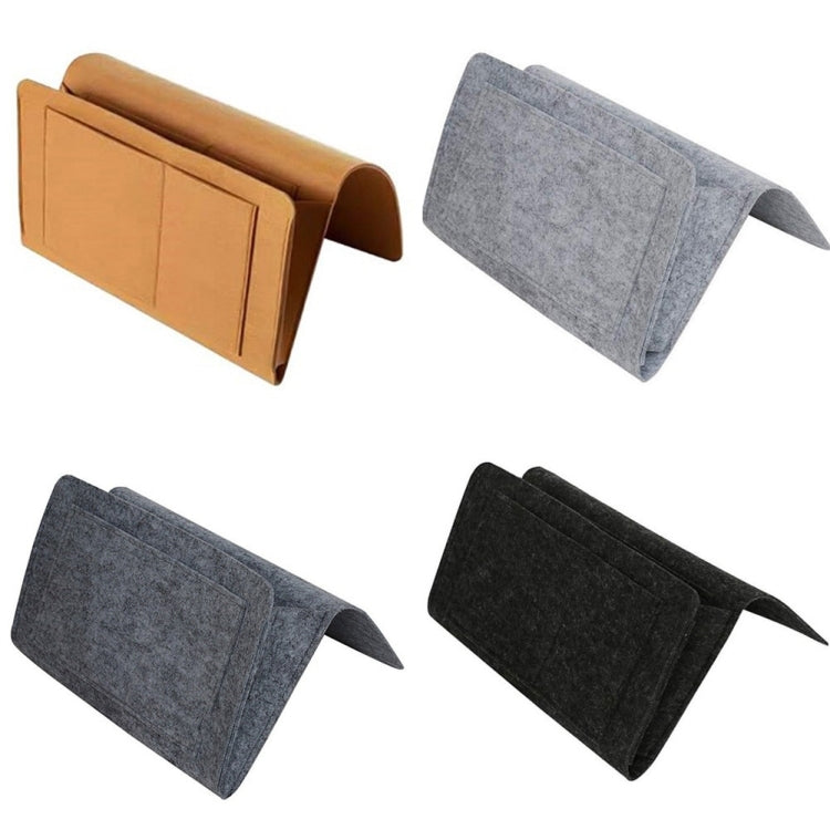 B05006 Felt Storage Bag Bedside Hanging Bag Sofa Bed Side Debris Storage Bag(Deep Gray)