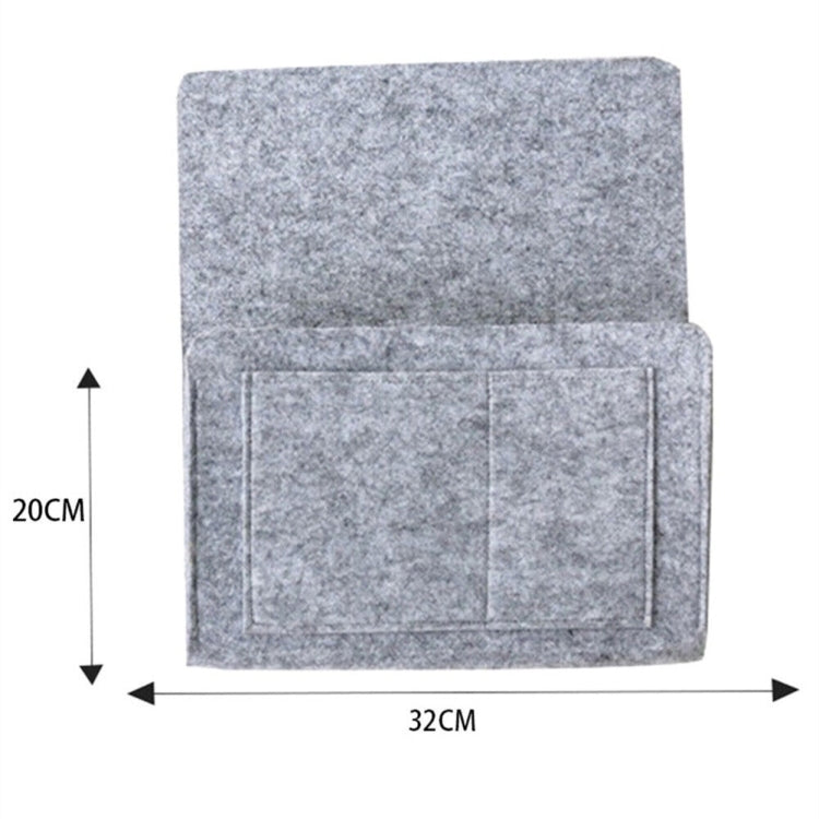 B05006 Felt Storage Bag Bedside Hanging Bag Sofa Bed Side Debris Storage Bag(Khaki)