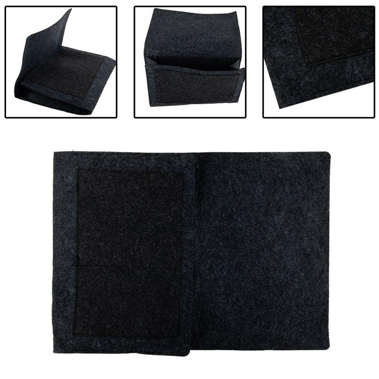 B05006 Felt Storage Bag Bedside Hanging Bag Sofa Bed Side Debris Storage Bag(Khaki)