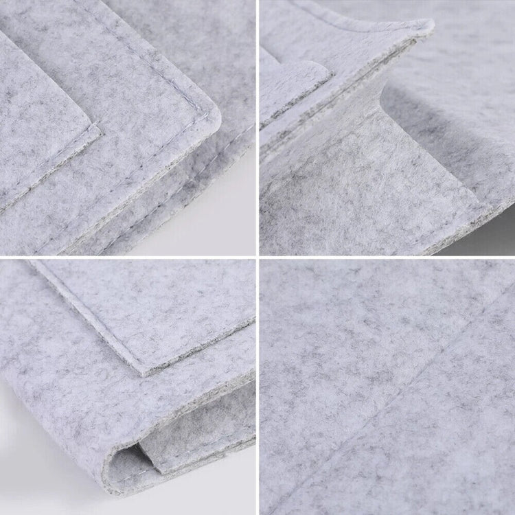 B05006 Felt Storage Bag Bedside Hanging Bag Sofa Bed Side Debris Storage Bag(Light Gray)