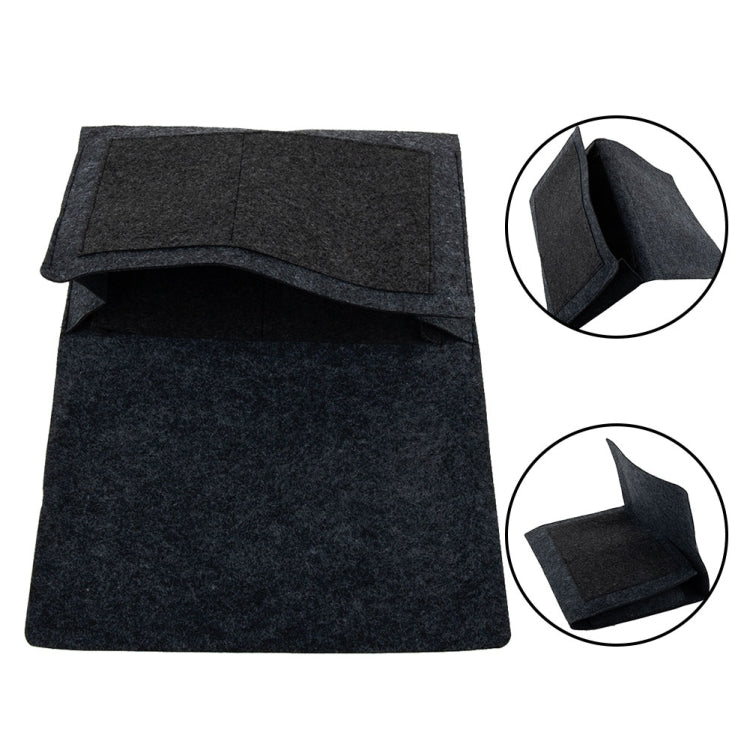 B05006 Felt Storage Bag Bedside Hanging Bag Sofa Bed Side Debris Storage Bag(Light Gray)