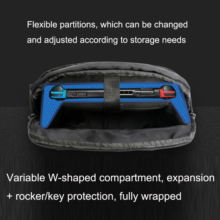 For Nintendo Switch MAHOO 10268 Storage Bag Handbag Shoulder Multi-functional Waterproof Messenger Bag(Black)