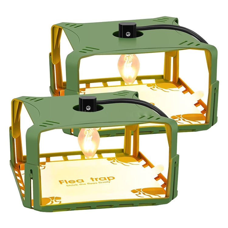2pcs SK121 Square Fly Trap Flea Trap Pet Household Flea Light Catcher(AU Plug)