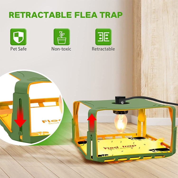 2pcs SK121 Square Fly Trap Flea Trap Pet Household Flea Light Catcher(UK Plug)