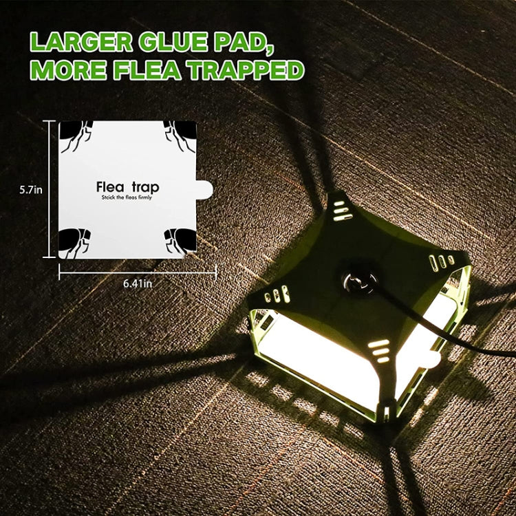 2pcs SK121 Square Fly Trap Flea Trap Pet Household Flea Light Catcher(EU Plug)