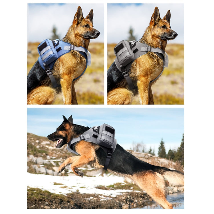Dog Explosion-proof Chest Strap With Detachable Combination Backpack, Size: L(Lake Blue)