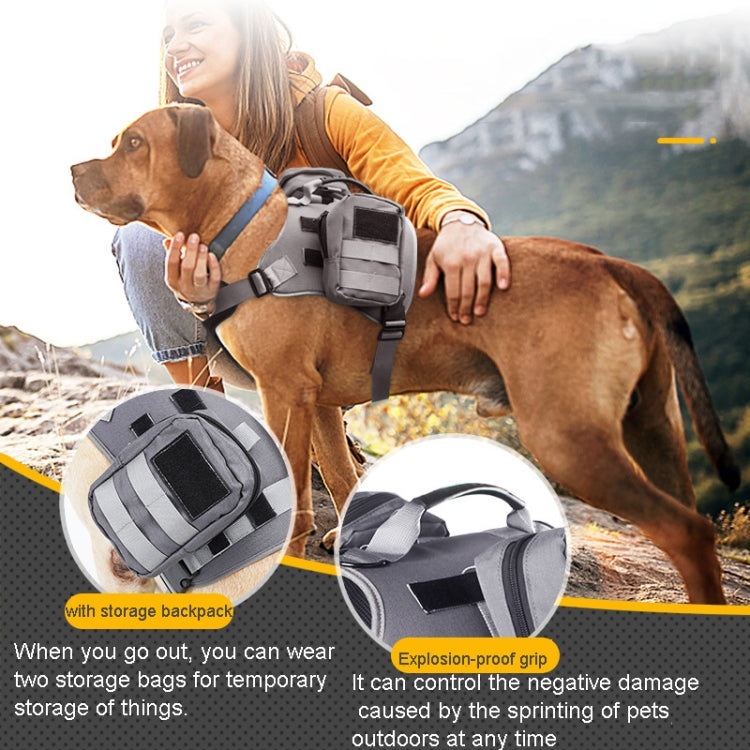 Dog Explosion-proof Chest Strap With Detachable Combination Backpack, Size: S(Lake Blue)