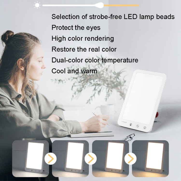 JSK-30 LED Timing Intelligent Dimming SAD Therapy Lamp, Specification: With Power Line+UK Plug