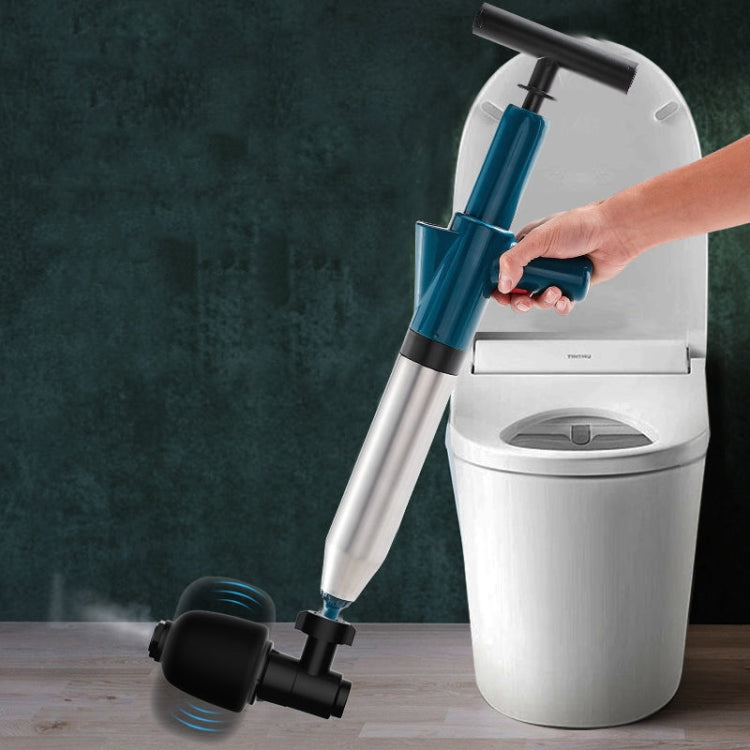 Toilet Pipe Dredger Toilet Sewer Floor Drain Clogged Household High Pressure Pneumatic Tool(Black)