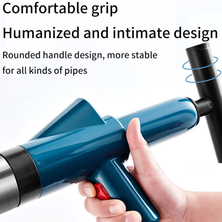 Toilet Pipe Dredger Toilet Sewer Floor Drain Clogged Household High Pressure Pneumatic Tool(Black)