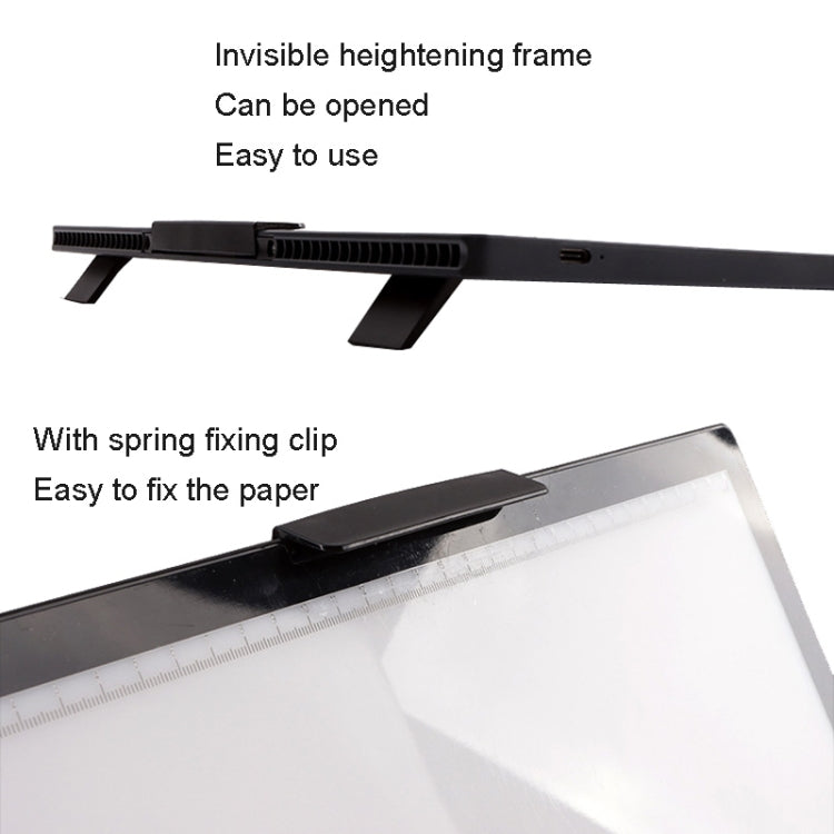 A4-D28B Rechargeable Copy Desk Drawing Board, Specification: With Charging Line+UK Plug Adapter
