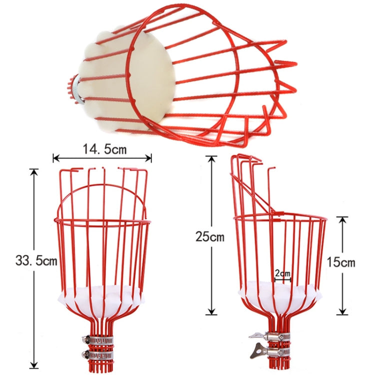 Stainless Steel Aerial Fruit Picker Fruit Picking Tools, Specification: 6 Sections 2.4m