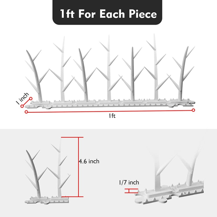 SK477 6pcs Plastic Anti-bird Thorn Anti-theft Anti-cat Thorn Electric Tree Branch Bird Repellent Thorn