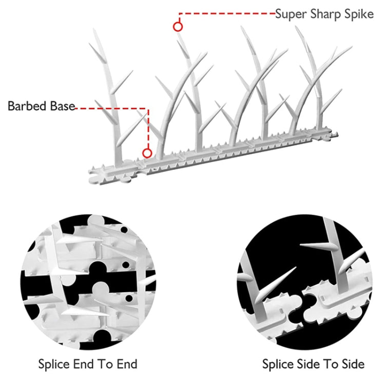 SK477 6pcs Plastic Anti-bird Thorn Anti-theft Anti-cat Thorn Electric Tree Branch Bird Repellent Thorn