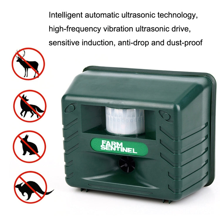 SK131 Garden Outdoor Ultrasonic Rat Repeller Snake Repelle Farm Animal Driving Device(EU Plug)