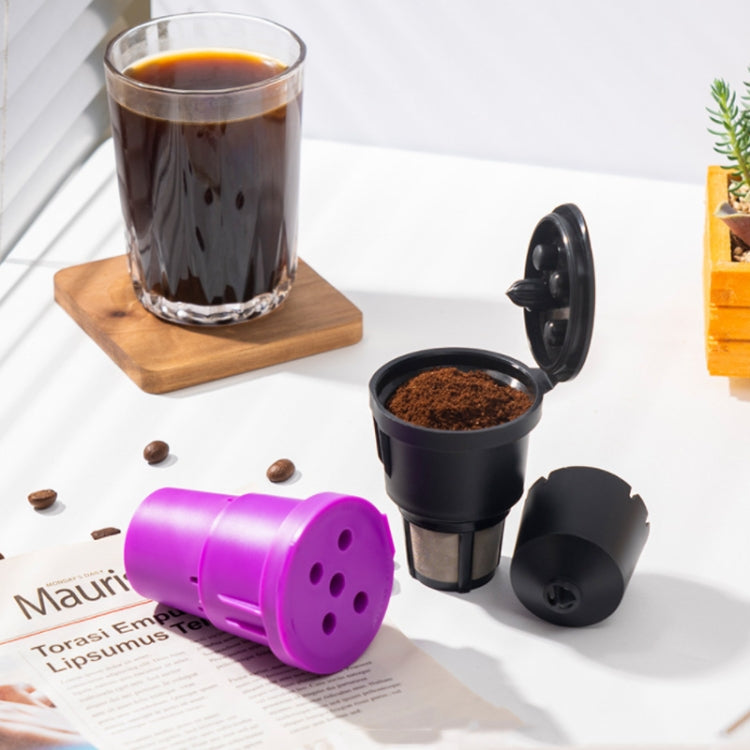 For Keurig Reusable Coffee Capsule Filter Cup Refillable K Cup Filter Basket Pod(Black)