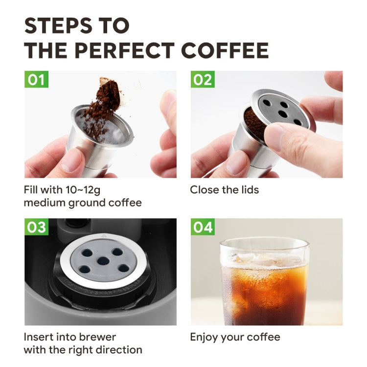 For Keurig K-Supreme Plus Coffee Machine Reusable Stainless Steel Filter Five-hole K Cup