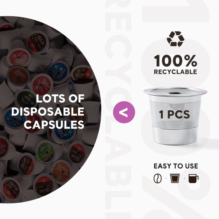 For Keurig Coffee Maker Reusable Filter Cup Stainless Steel Single Hole K Cup