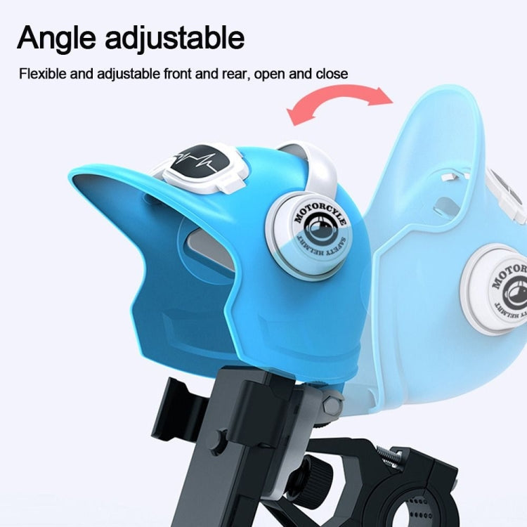 Small Helmet Sunscreen Phone Stand Bracket Motorcycle Mobile Phone Holder,Spec: Handlebar White