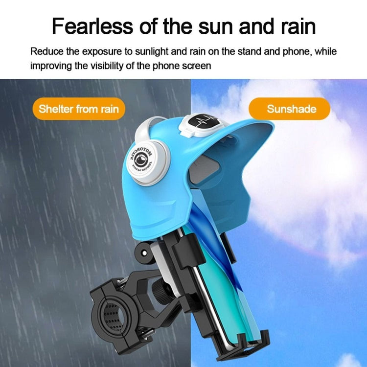 Small Helmet Sunscreen Phone Stand Bracket Motorcycle Mobile Phone Holder,Spec: Rearview Mirror Blue