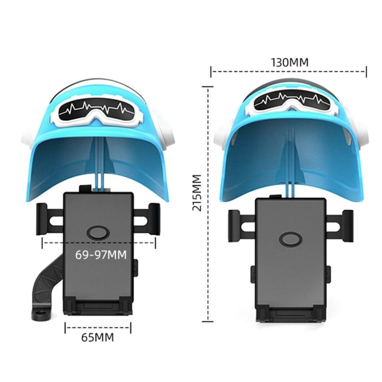 Small Helmet Sunscreen Phone Stand Bracket Motorcycle Mobile Phone Holder,Spec: White Helmet