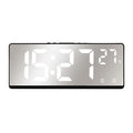 6631 LED Digital Display Multifunctional Electronic Clock Desktop Temperature Mirror Alarm Clock(White Light)