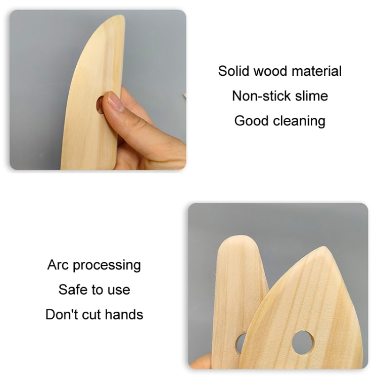 5pcs/set Wooden Skeleton Knife Pottery Scraper Handmade Tools