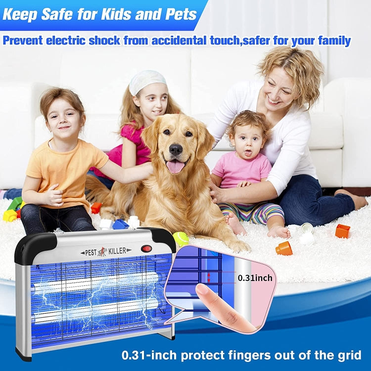 SK611 Indoor Household 20W Electric Shock Mosquito Killer Lamp High Voltage Hotel Fly Killer Lamp(UK Plug)