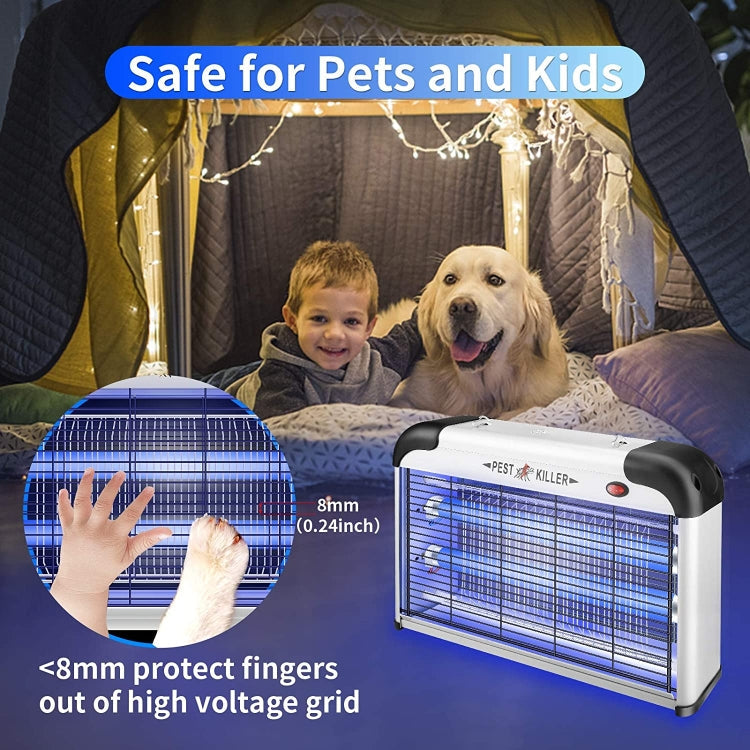 SK611 Indoor Household 20W Electric Shock Mosquito Killer Lamp High Voltage Hotel Fly Killer Lamp(UK Plug)