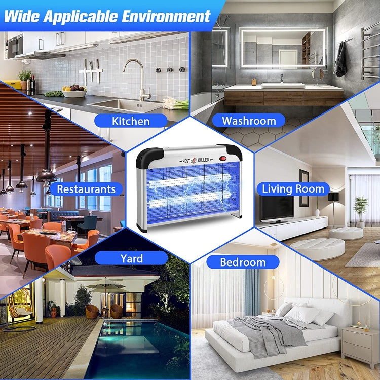 SK611 Indoor Household 20W Electric Shock Mosquito Killer Lamp High Voltage Hotel Fly Killer Lamp(EU Plug)
