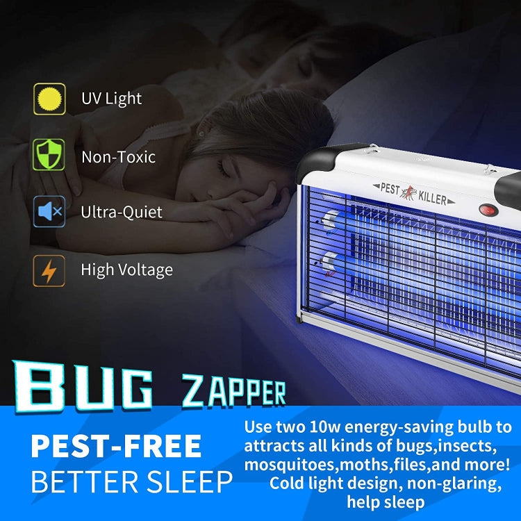 SK611 Indoor Household 20W Electric Shock Mosquito Killer Lamp High Voltage Hotel Fly Killer Lamp(EU Plug)