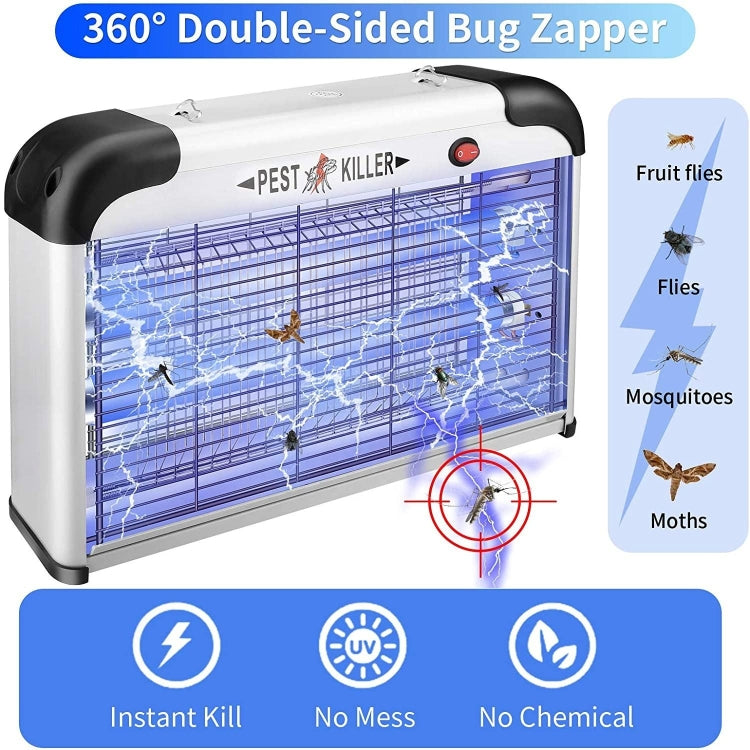 SK611 Indoor Household 20W Electric Shock Mosquito Killer Lamp High Voltage Hotel Fly Killer Lamp(US Plug)