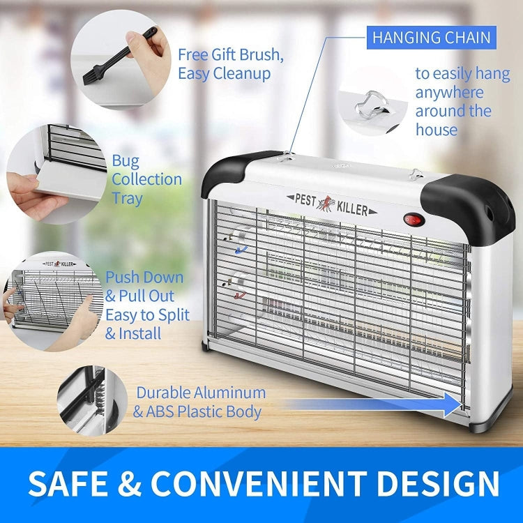 SK611 Indoor Household 20W Electric Shock Mosquito Killer Lamp High Voltage Hotel Fly Killer Lamp(EU Plug)