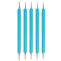 5pcs/set Pottery Tool Indentation Pen Manicure Point Drill Pen(Blue)