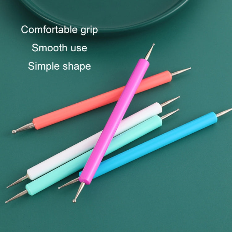 5pcs/set Pottery Tool Indentation Pen Manicure Point Drill Pen(Blue)