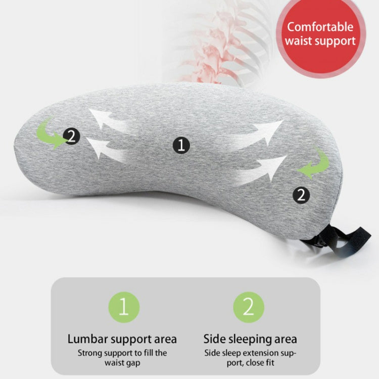 Memory Cotton Lumbar Pillow Sleep Waist Support Lumbar Cushion Pregnant Pelvic Pillow(Light Grey)