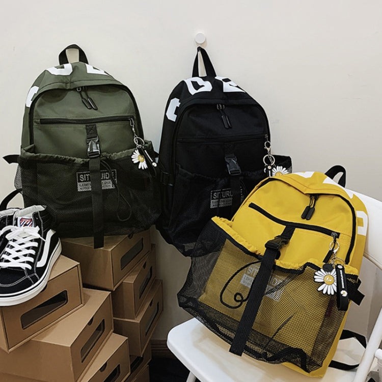 Spring Rope Basketball Bag Multifunctional Training Backpack Hand Lifting Capacity Sports Bag(Yellow)