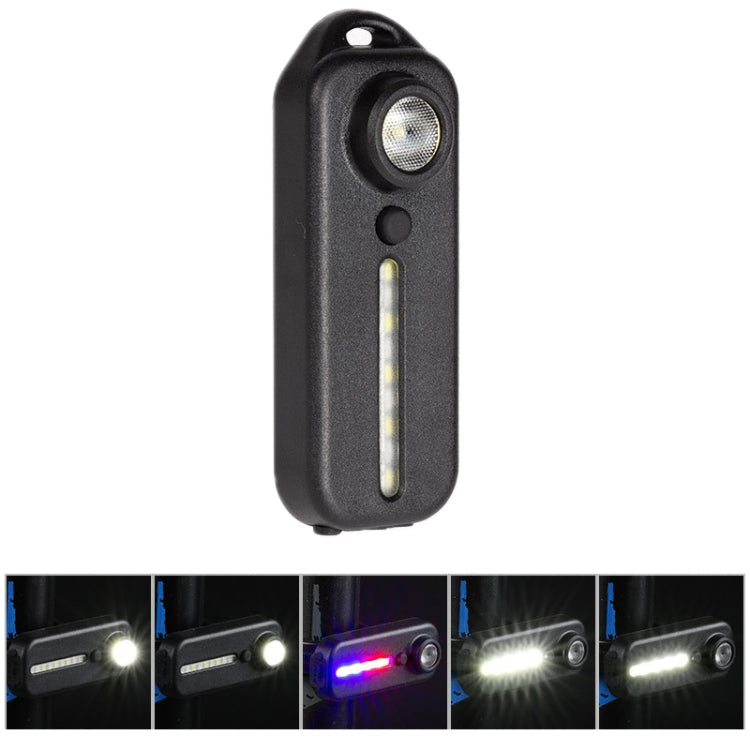 Bicycle Tail Light Type-C Rechargeable Outdoor Warning Light With Pen Clip(W677 Black Iron Box)