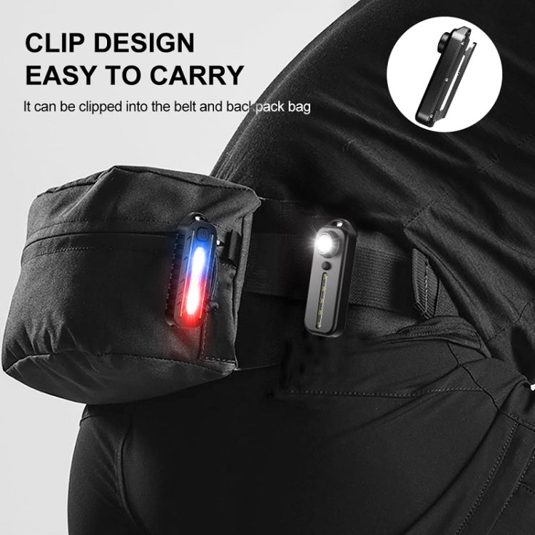 Bicycle Tail Light Type-C Rechargeable Outdoor Warning Light With Pen Clip(W677 Black Iron Box)