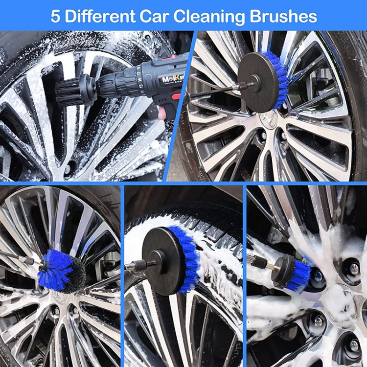 26pcs/set WRS-CS29 Car Wash Cleaning Brush Set Car Interior Crevice Cleaning Electric Drill Brush