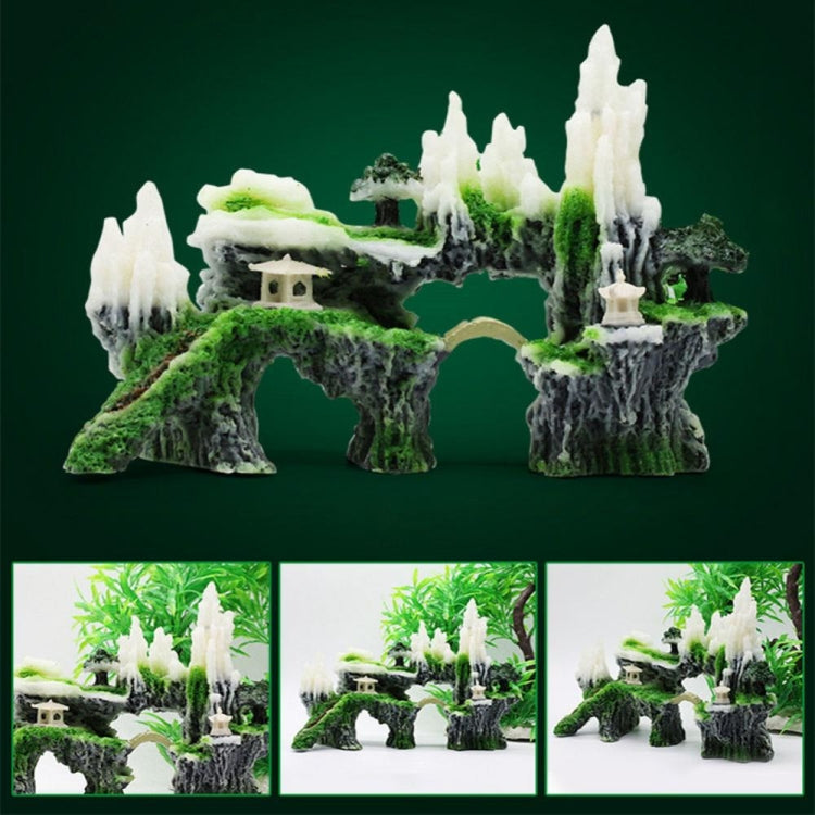 Stone Fish Tank Landscape Simulation Resin Aquarium Decorative Ornament, Style: Big Rockery