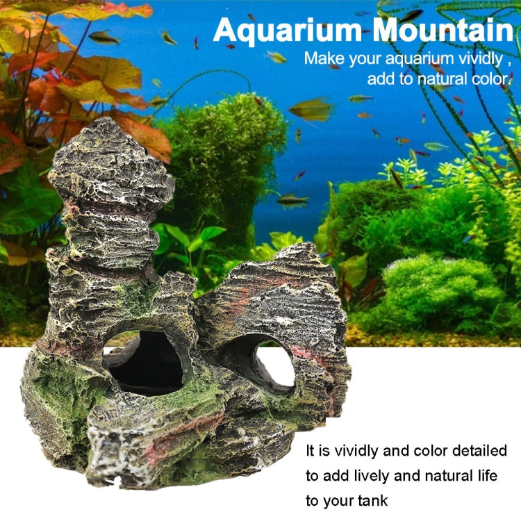 Stone Fish Tank Landscape Simulation Resin Aquarium Decorative Ornament, Style: Big Rockery