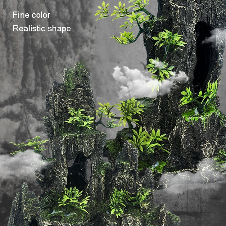 Stone Fish Tank Landscape Simulation Resin Aquarium Decorative Ornament, Style: Big Rockery