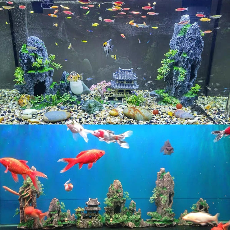 Stone Fish Tank Landscape Simulation Resin Aquarium Decorative Ornament, Style: Big Rockery