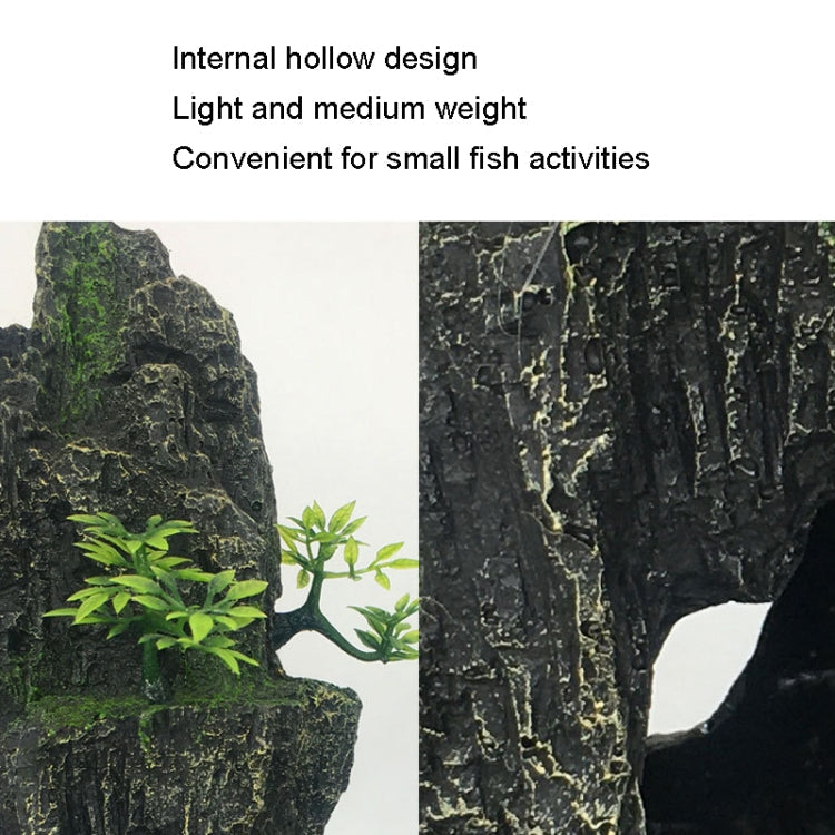 Stone Fish Tank Landscape Simulation Resin Aquarium Decorative Ornament, Style: Yu Mountain