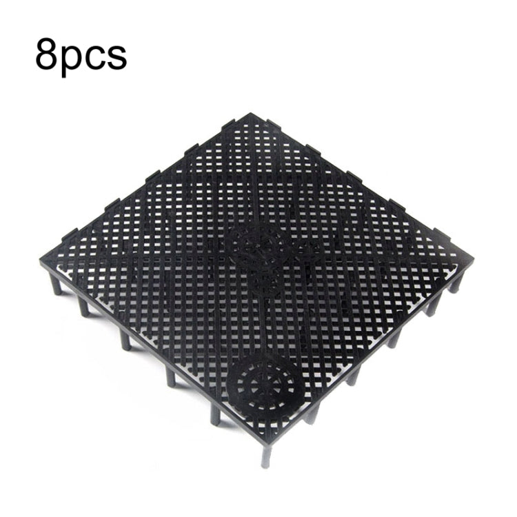 8pcs Fish Tank Bottom Filter Board Sand Mat(Black Tablet)