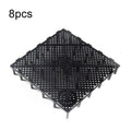 8pcs Fish Tank Bottom Filter Board Sand Mat(Black Tablet)