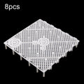 8pcs Fish Tank Bottom Filter Board Sand Mat(White Tablet)