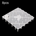 8pcs Fish Tank Bottom Filter Board Sand Mat(White Socket)